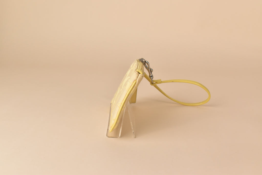 Coach Signature Mini Pouch/Wrislet - Yellow