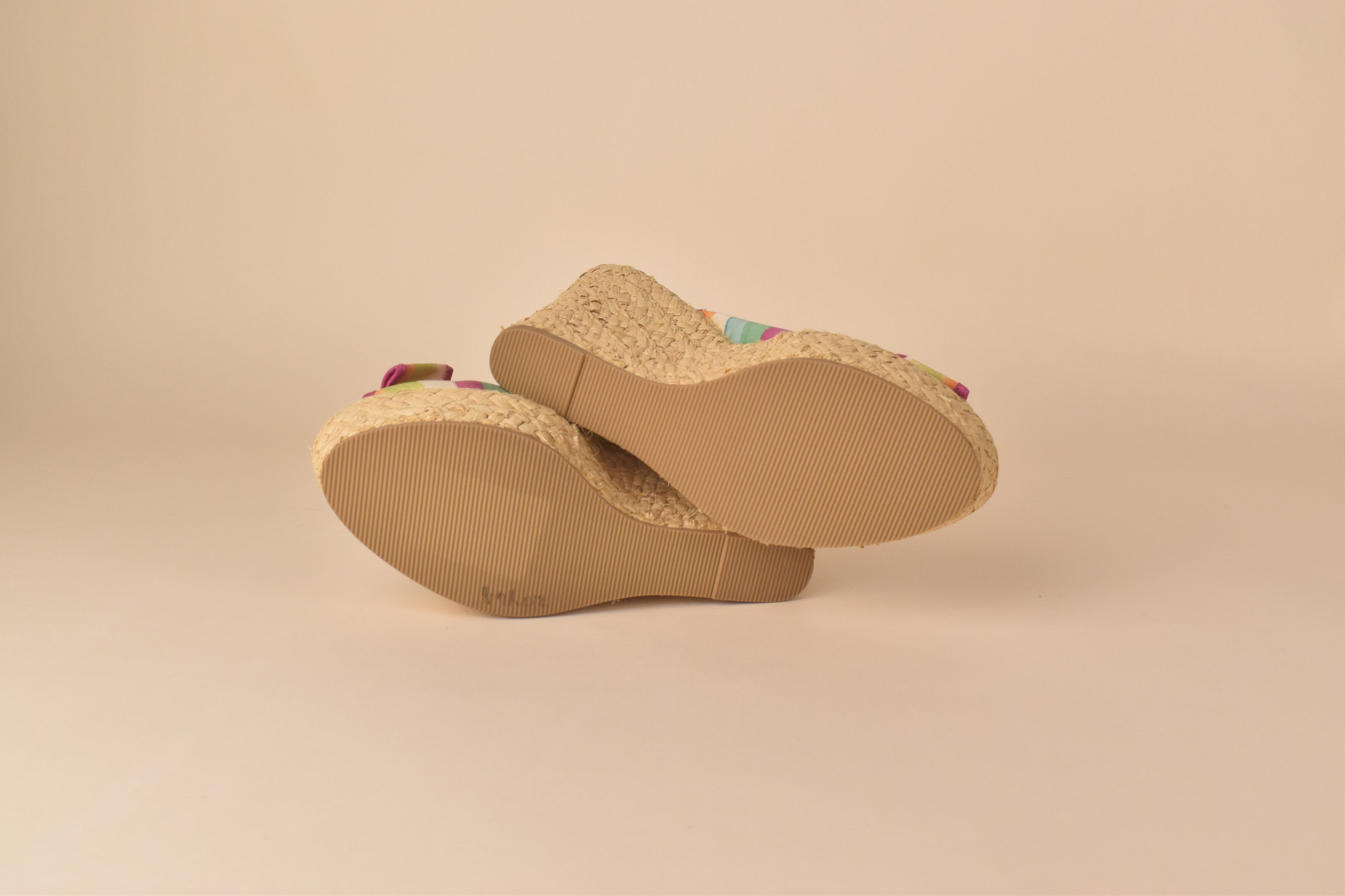 Coach Weekend Stripe Espadrille Wedge Heels – Multi Pastel