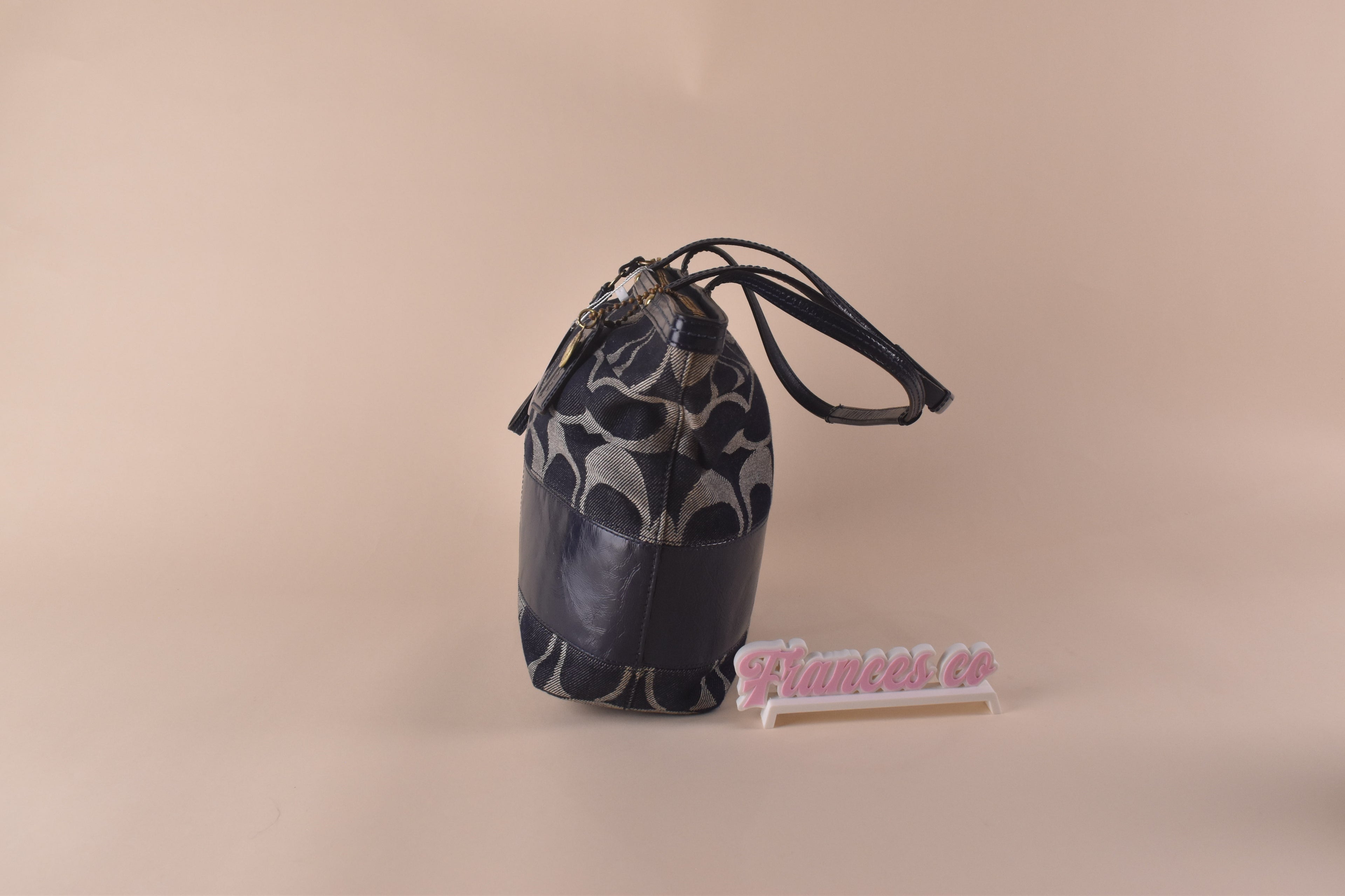Coach Signature Stripe Tote – Navy/ Blue