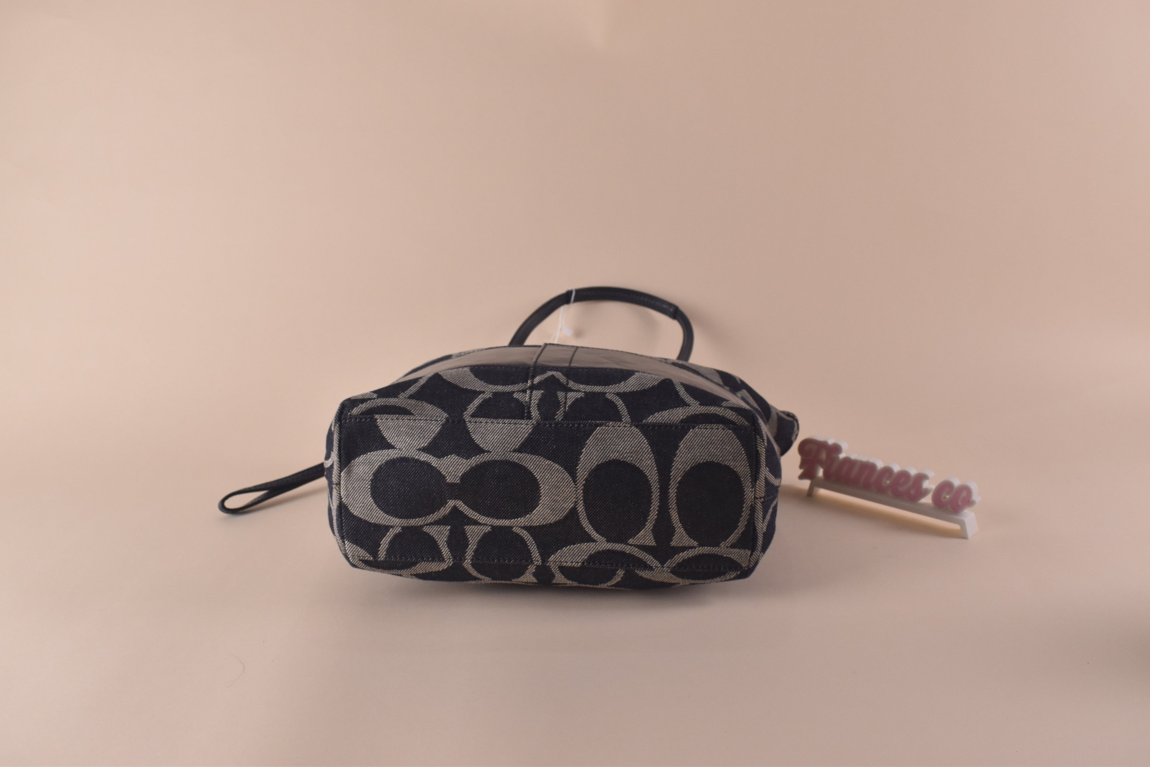 Coach Signature Stripe Tote – Navy/ Blue