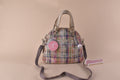 Coach Poppy Daisy Madras Plaid Convertible Dome Bag - Pink/Blue/Multi