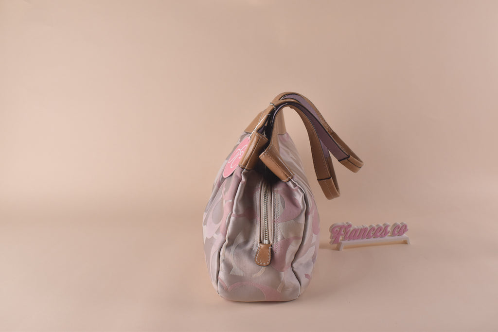 Coach Lexi Optic Signature Tote - Pink/White