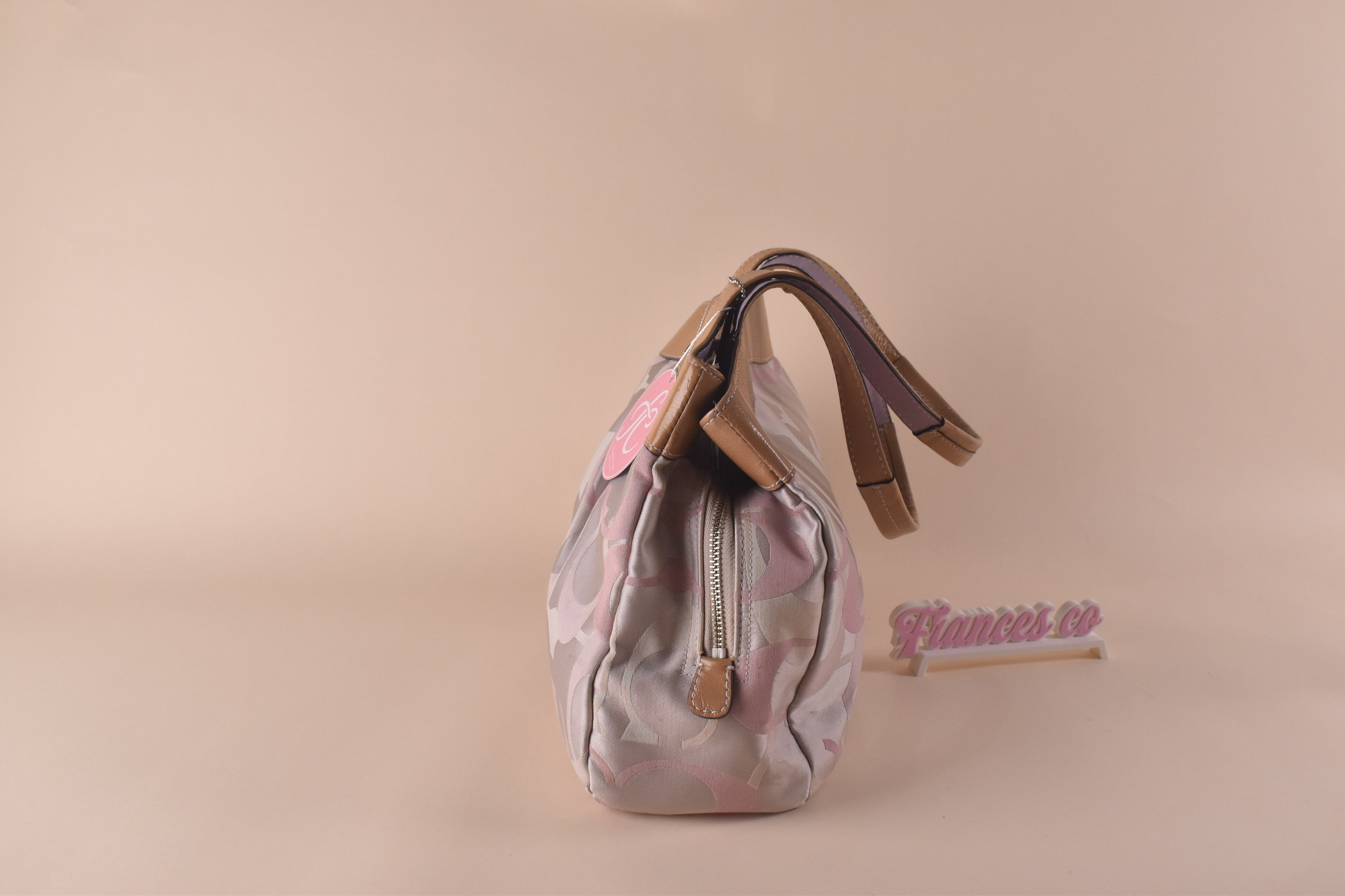 Coach Lexi Optic Signature Tote - Pink/White