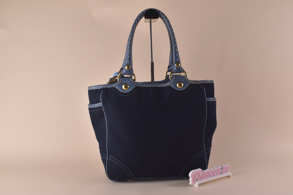 Coach Legacy Stripe Tote - Navy/Blue