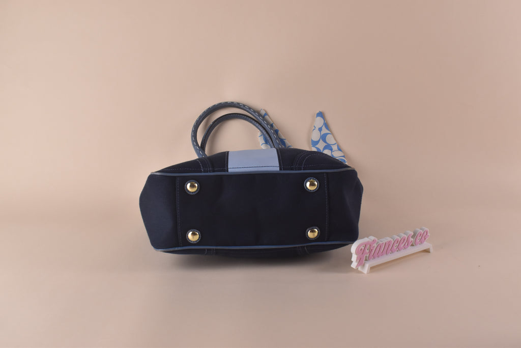 Coach Legacy Stripe Tote - Navy/Blue
