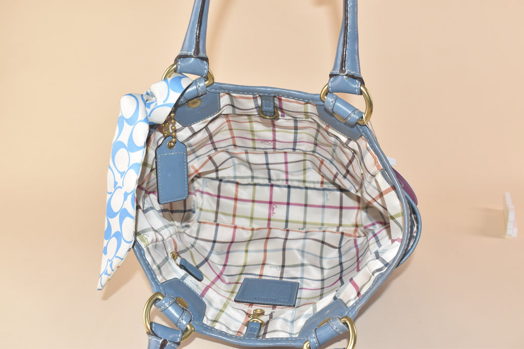 Coach Legacy Stripe Tote - Navy/Blue