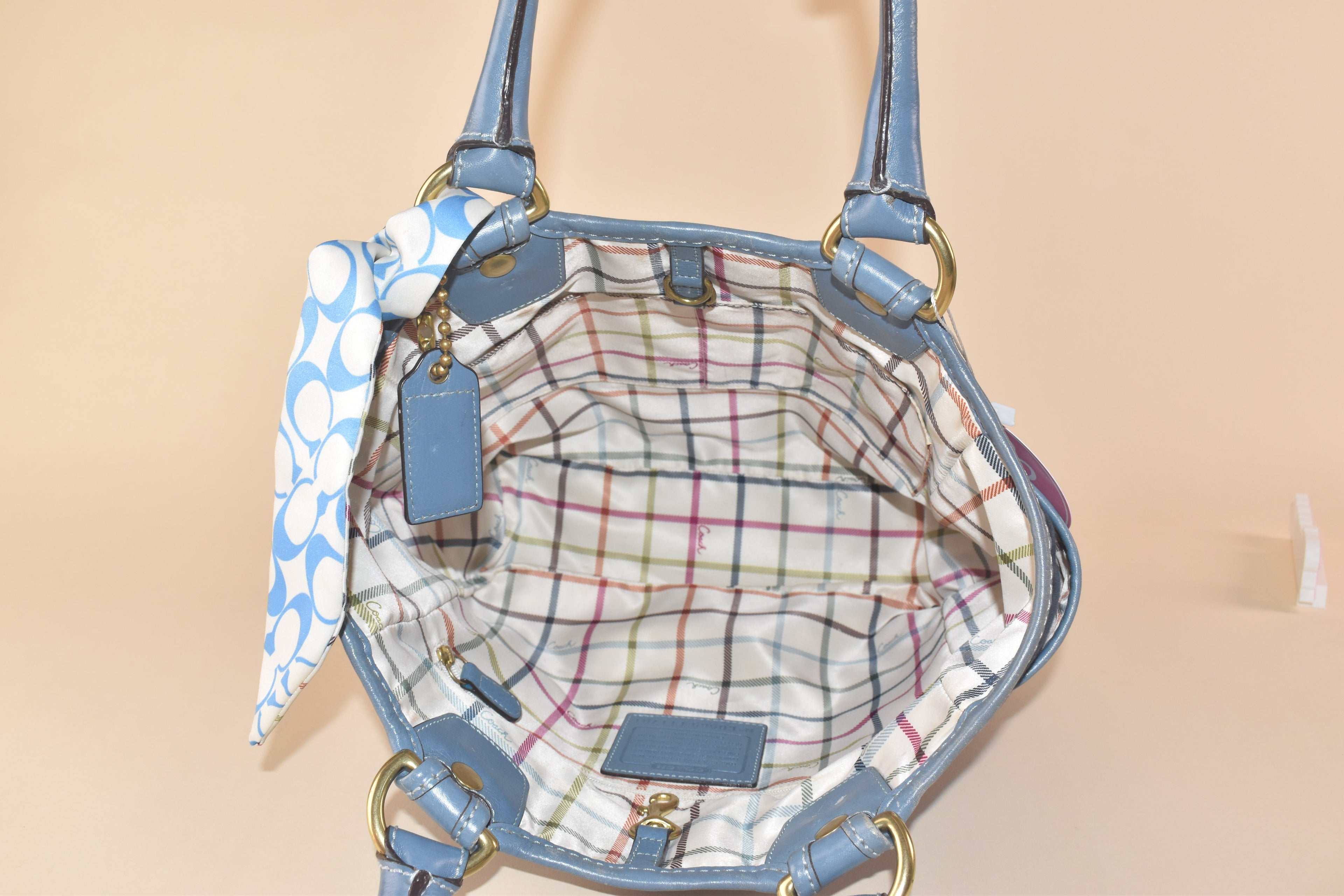 Coach Legacy Stripe Tote - Navy/Blue