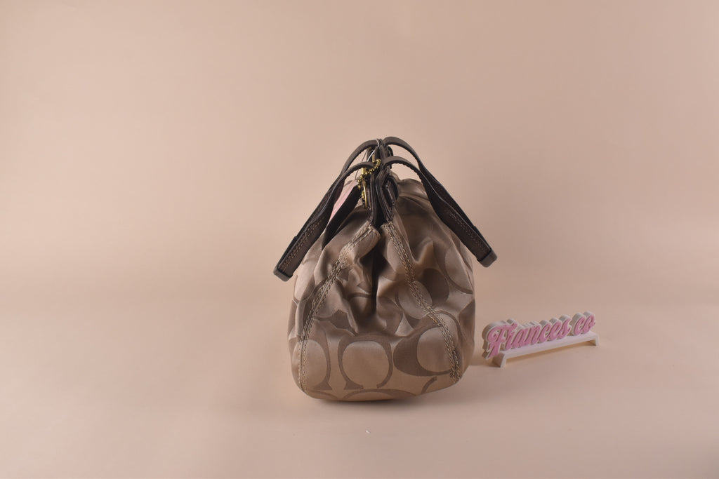 Coach Garnet Gathered Satchel - Khaki/Brown