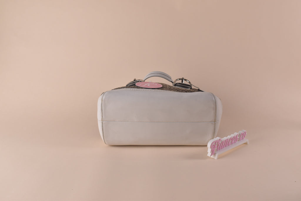 Coach Hamptons Signature Tote - Khaki/White
