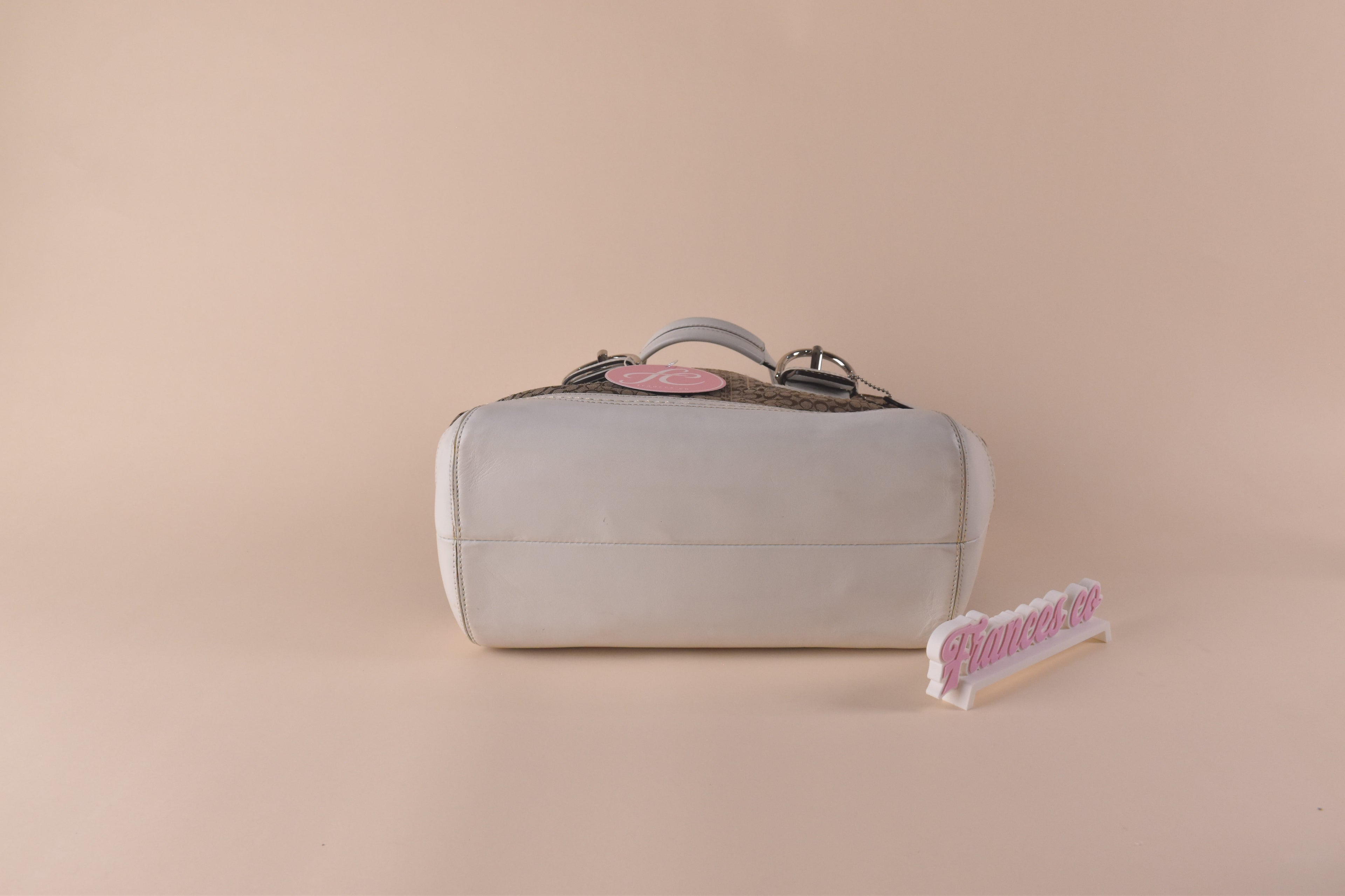 Coach Hamptons Signature Tote - Khaki/White