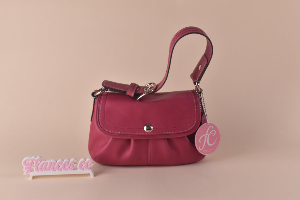 Coach Soho Leather Flap Shoulder Bag - Raspberry Pink