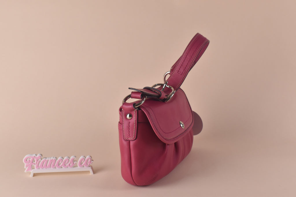 Coach Soho Leather Flap Shoulder Bag - Raspberry Pink