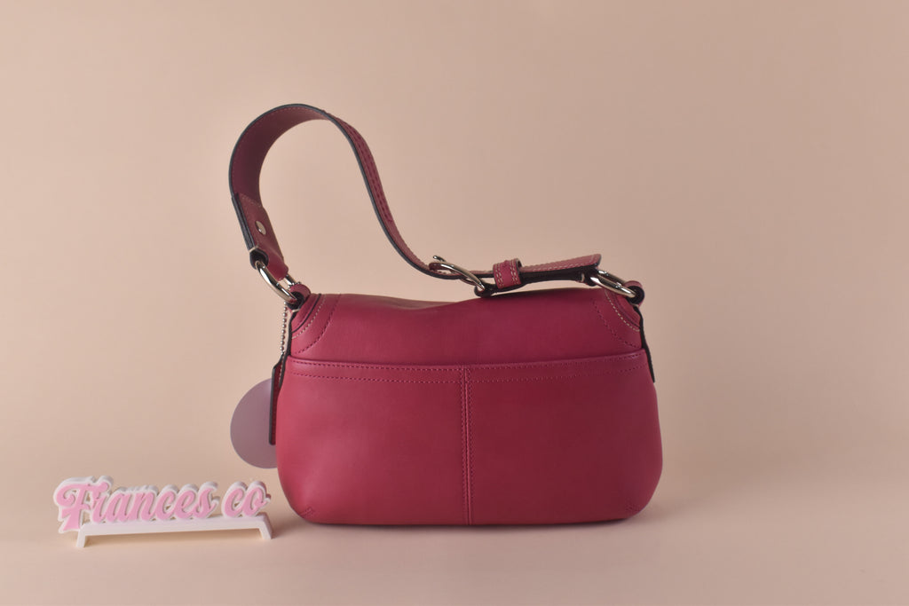 Coach Soho Leather Flap Shoulder Bag - Raspberry Pink