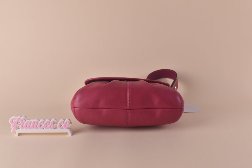 Coach Soho Leather Flap Shoulder Bag - Raspberry Pink