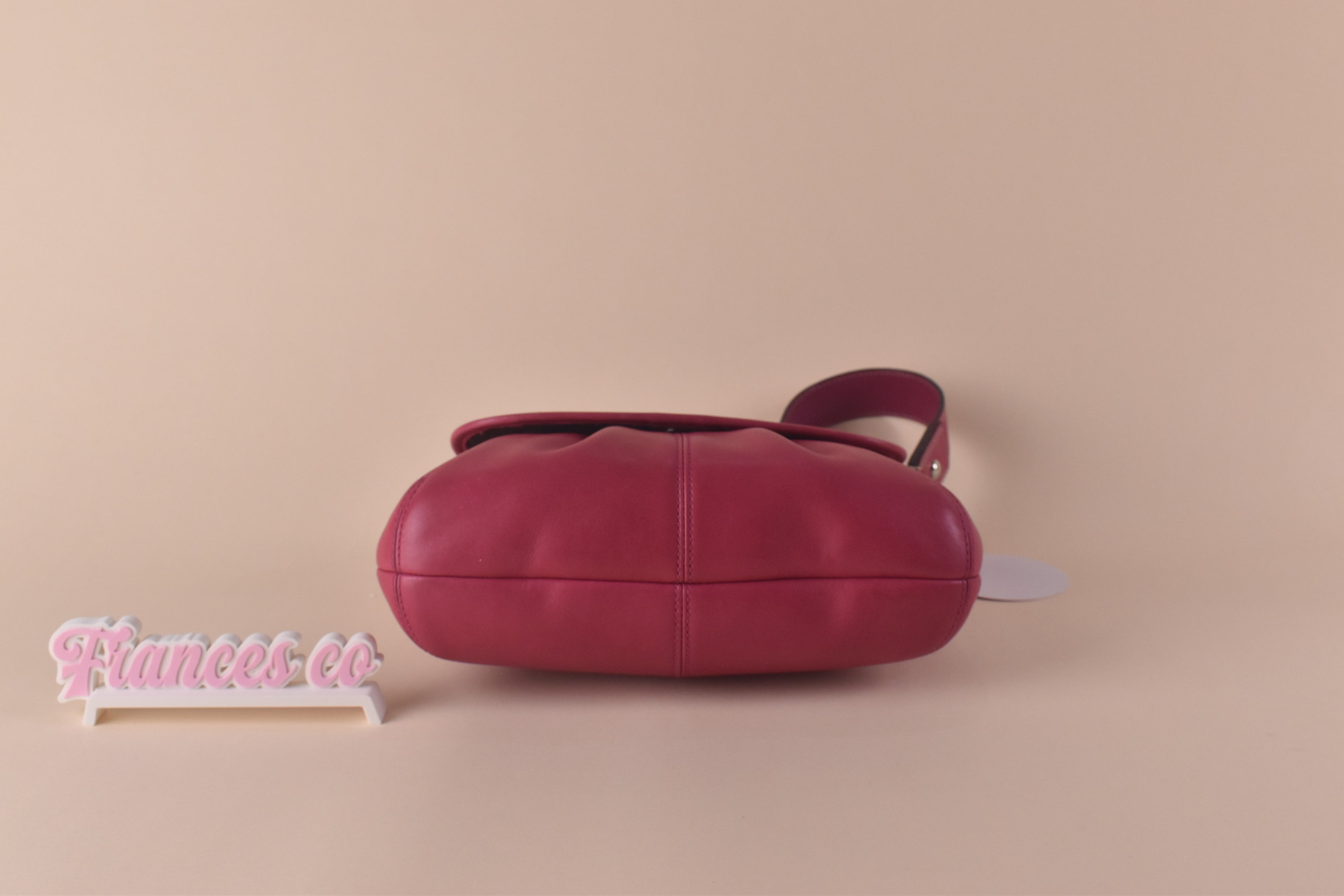 Coach Soho Leather Flap Shoulder Bag - Raspberry Pink