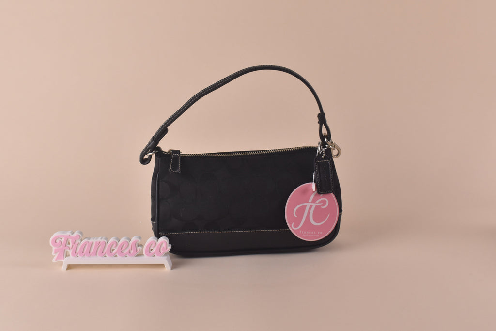 Coach Signature Demi Pochette - Black on Black