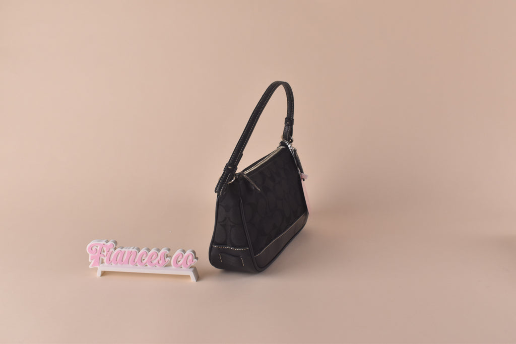 Coach Signature Demi Pochette - Black on Black