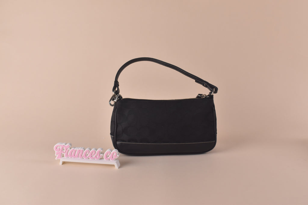 Coach Signature Demi Pochette - Black on Black