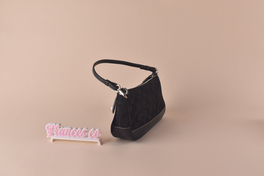 Coach Signature Demi Pochette - Black on Black