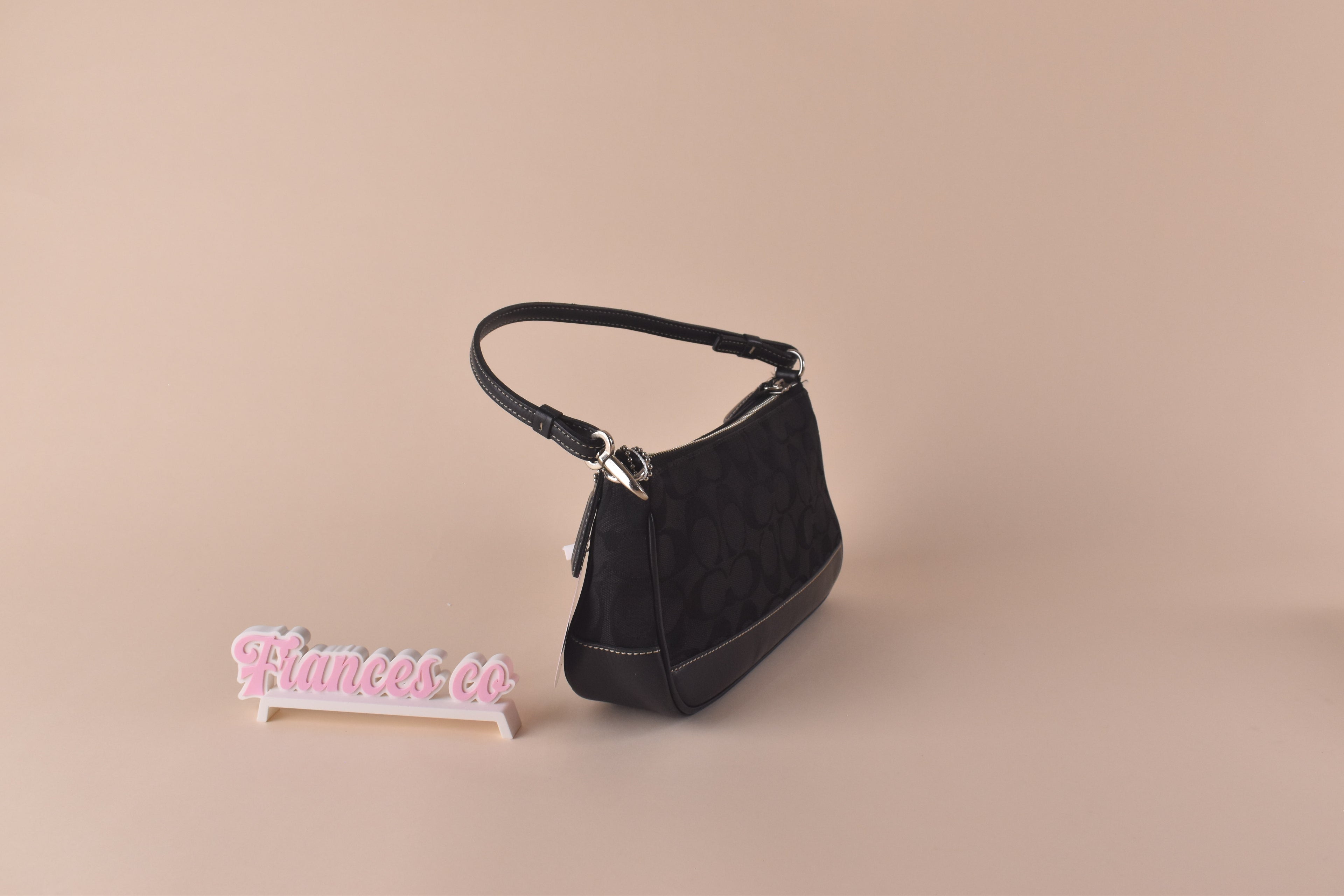 Coach Signature Demi Pochette - Black on Black