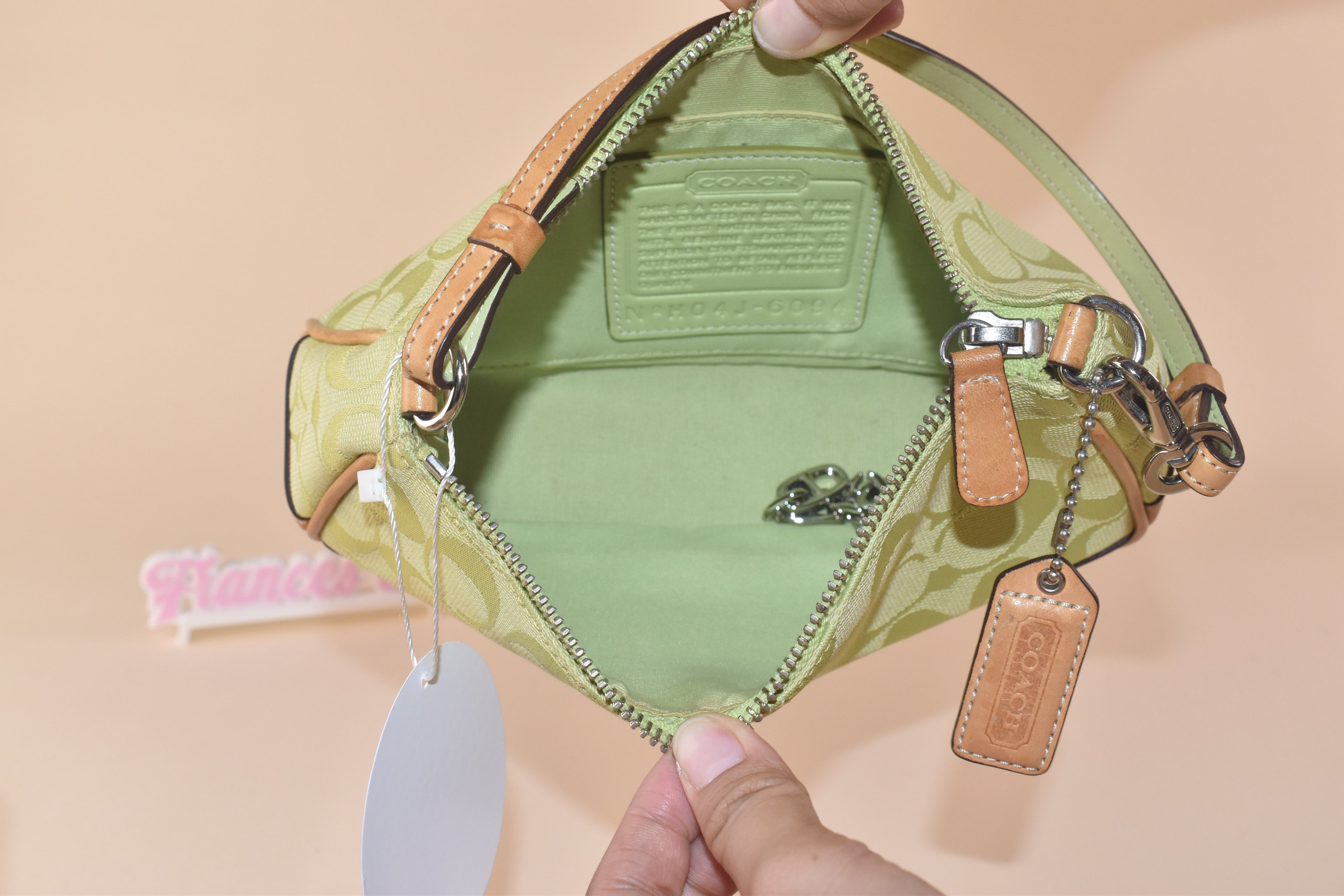 Coach Signature Demi Pochette - Lime Green