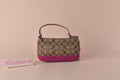 Coach Signature Demi Pochette - Khaki/Fuchsia