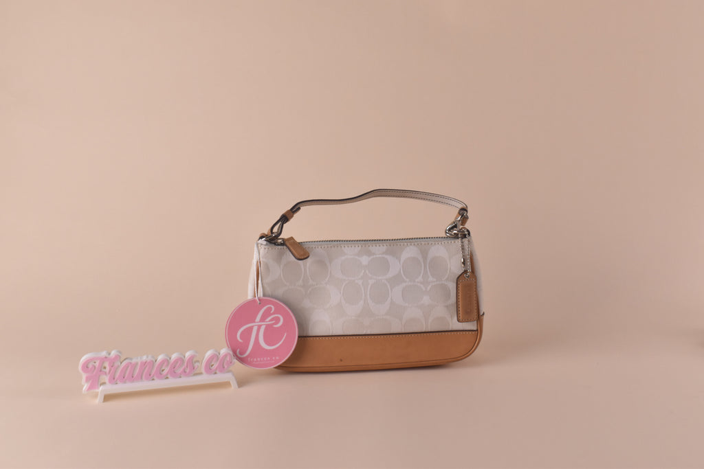 Coach Signature Jacquard Shoulder Bag - Chalk