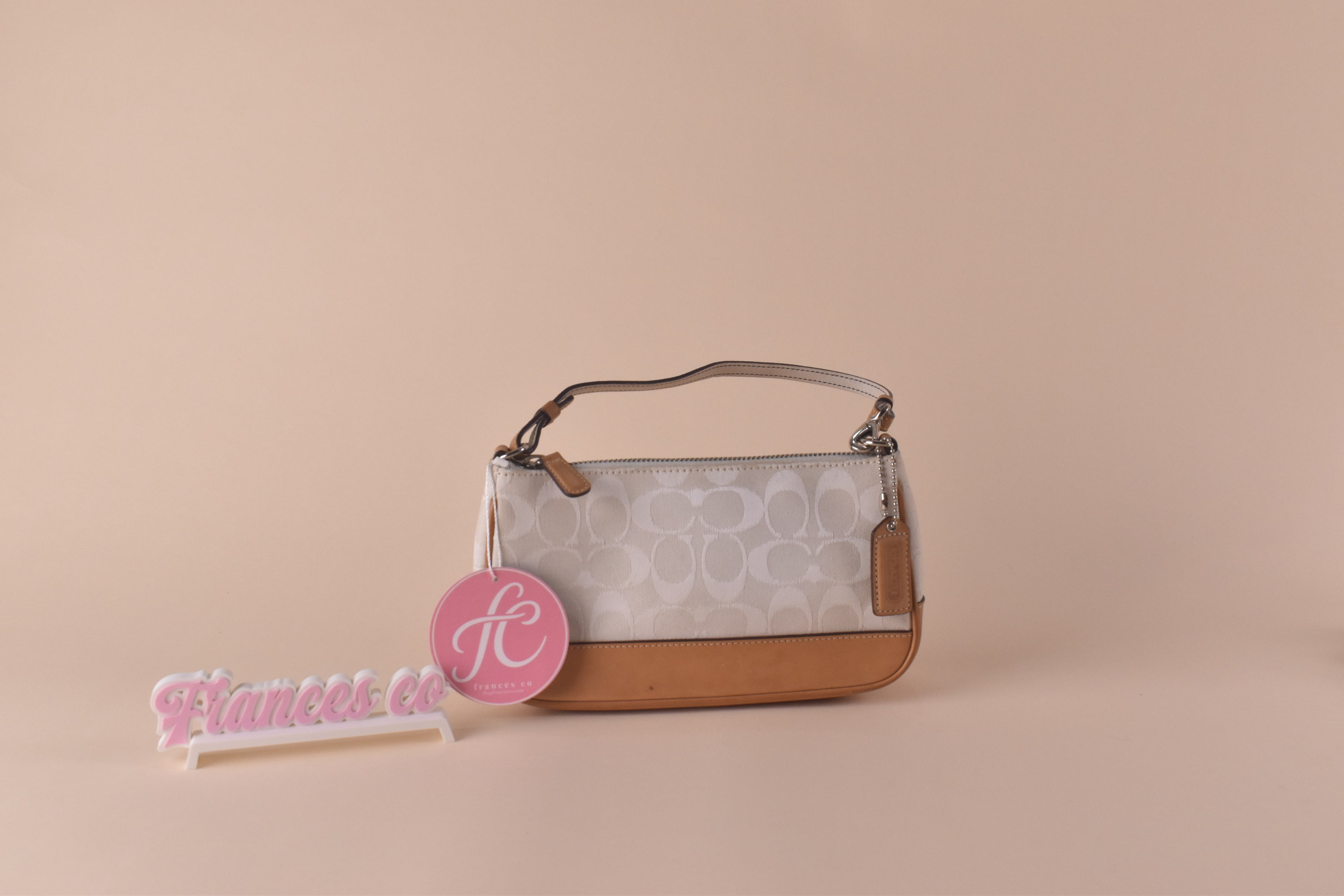 Coach Signature Jacquard Shoulder Bag - Chalk