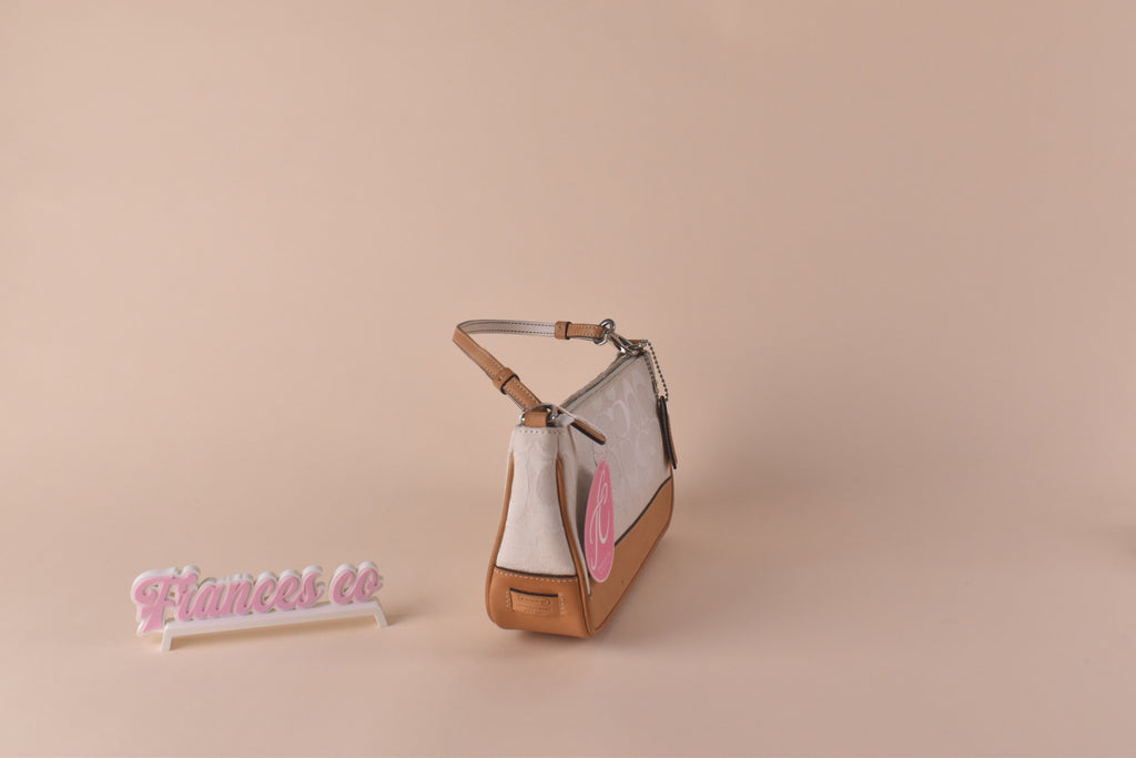 Coach Signature Jacquard Shoulder Bag - Chalk