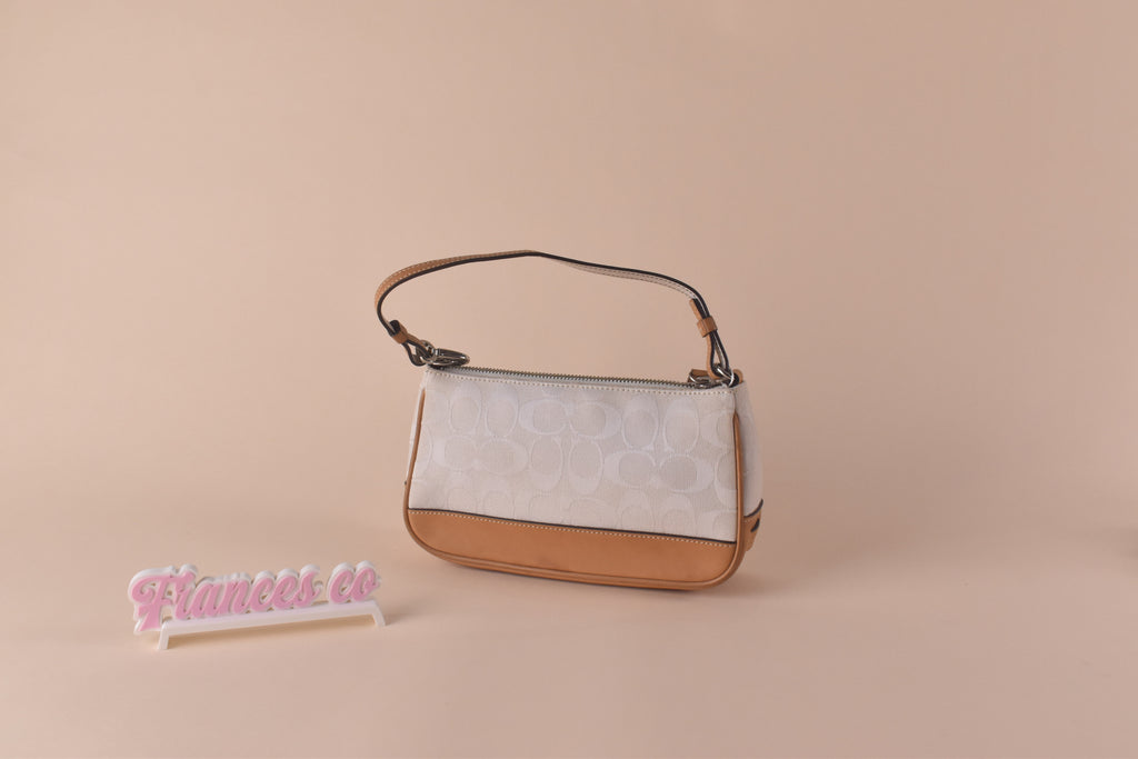 Coach Signature Jacquard Shoulder Bag - Chalk