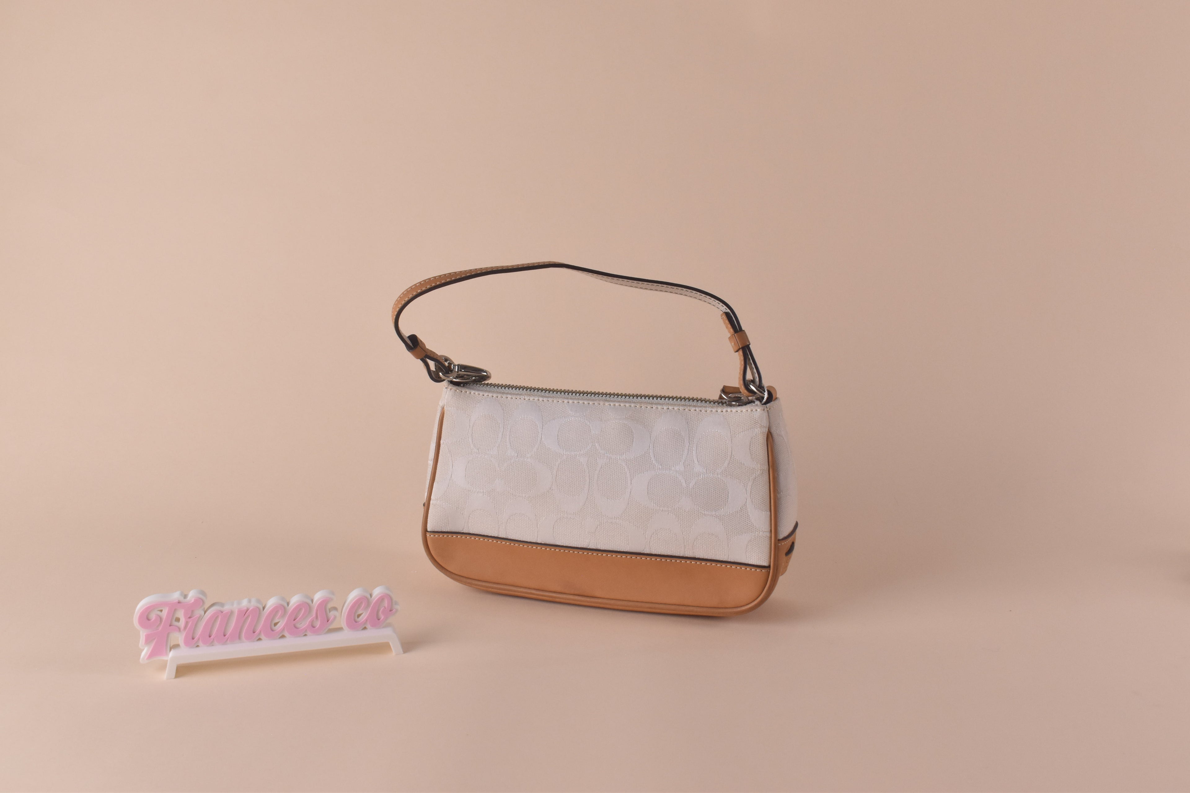 Coach Signature Jacquard Shoulder Bag - Chalk