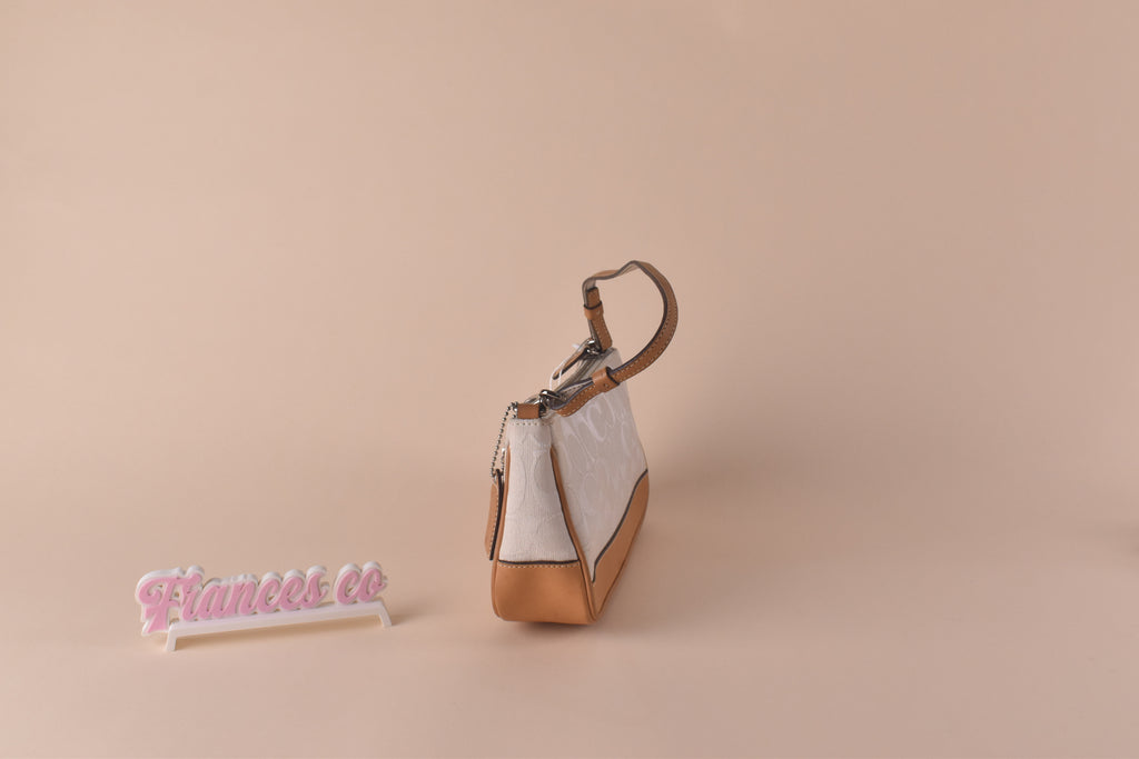 Coach Signature Jacquard Shoulder Bag - Chalk
