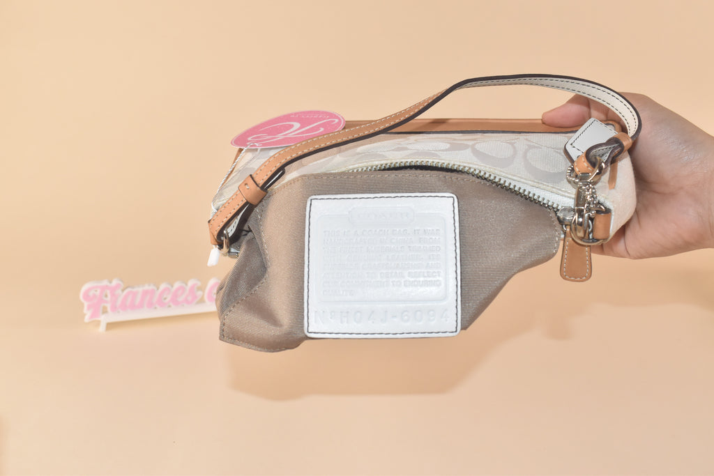 Coach Signature Jacquard Shoulder Bag - Chalk