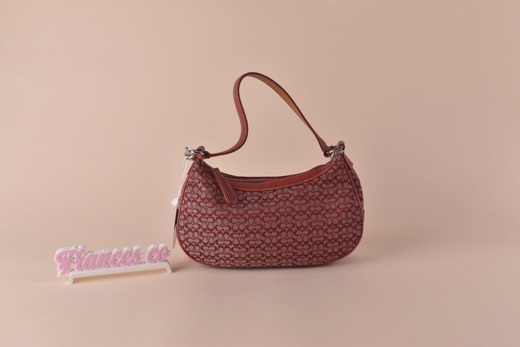 Coach Mini Signature Shoulder Bag - Red