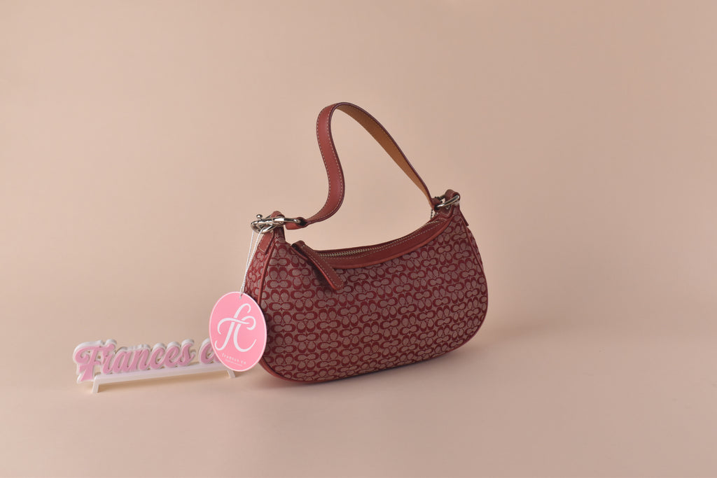 Coach Mini Signature Shoulder Bag - Red