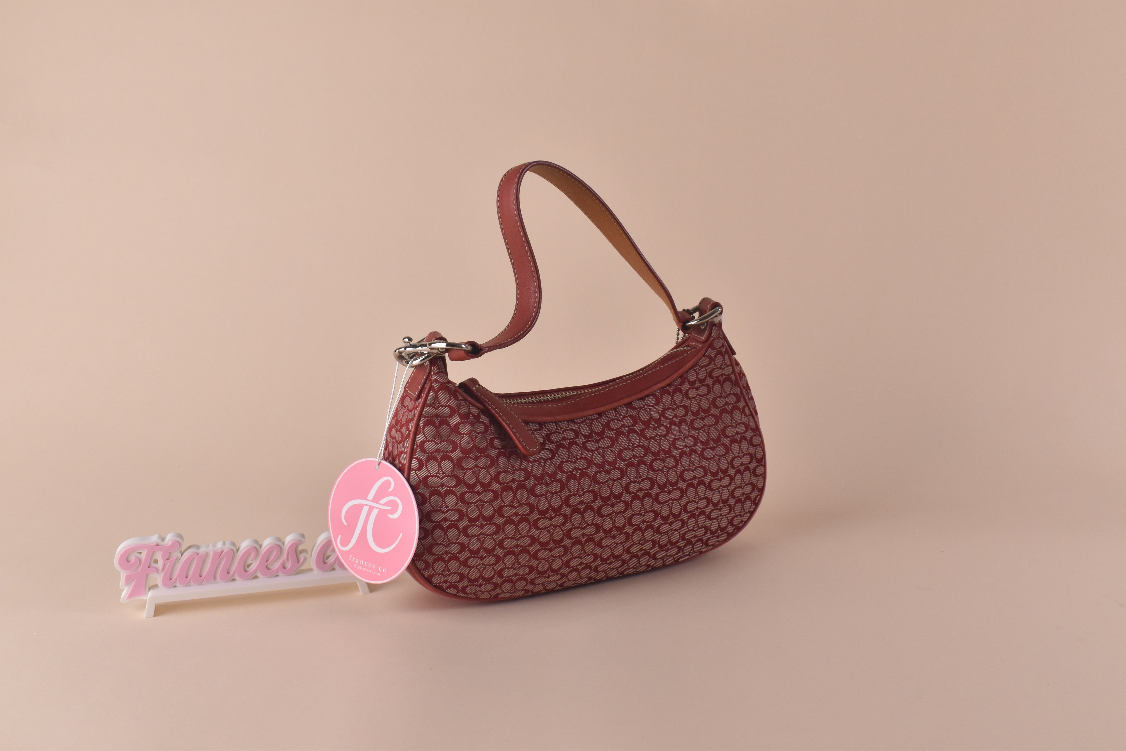 Coach Mini Signature Shoulder Bag - Red