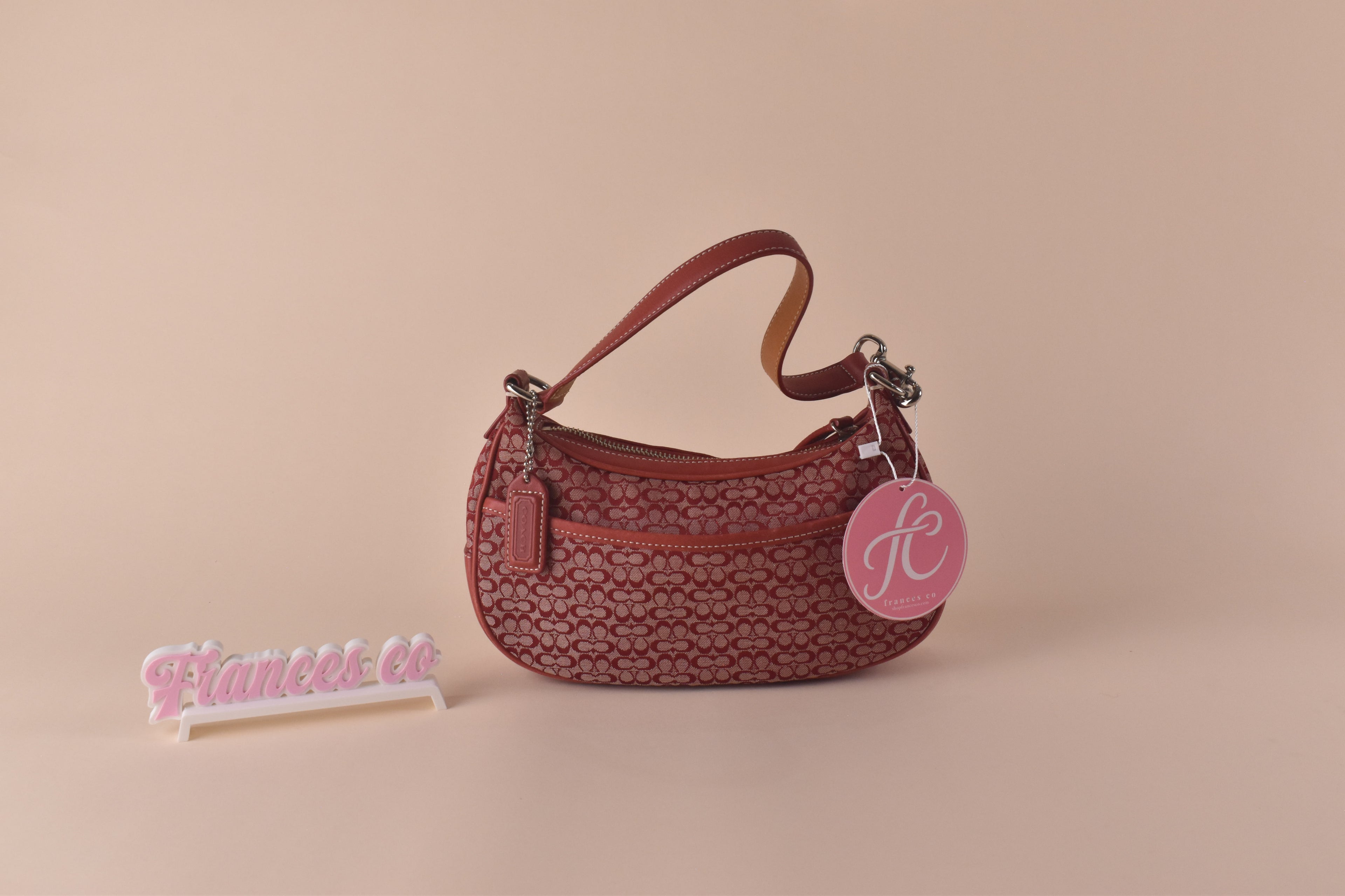 Coach Mini Signature Shoulder Bag - Red