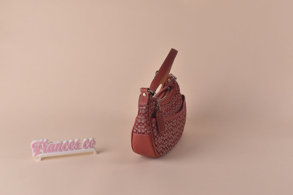 Coach Mini Signature Shoulder Bag - Red