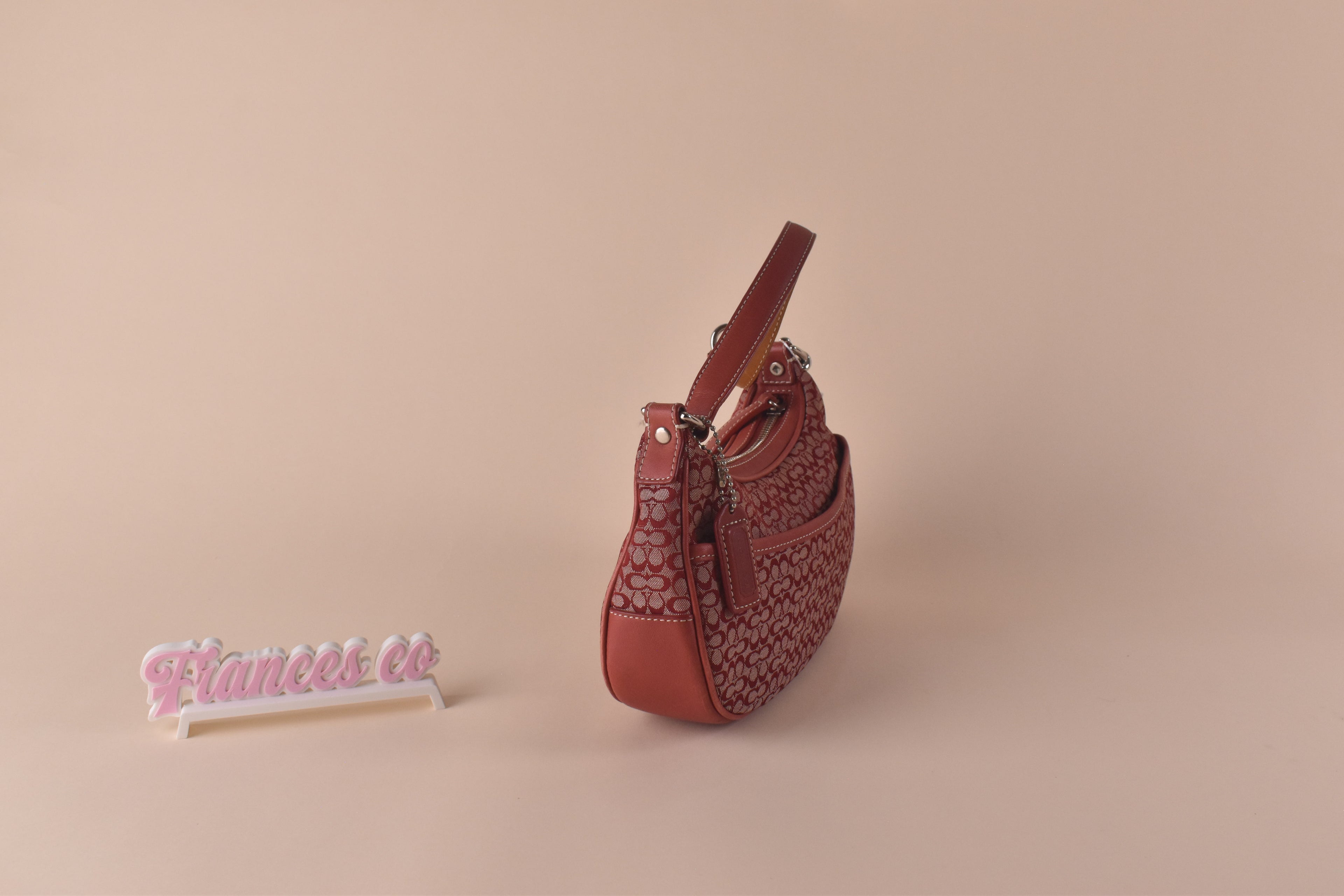 Coach Mini Signature Shoulder Bag - Red