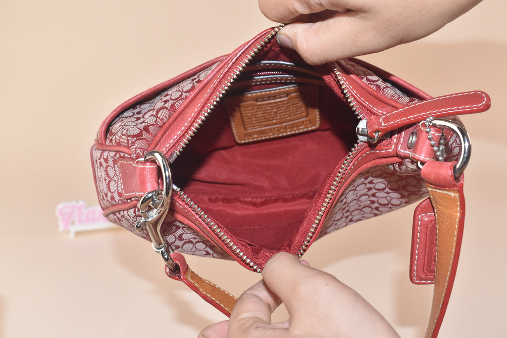 Coach Mini Signature Shoulder Bag - Red