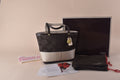 Coach Stripe Signature Tote Bag - Choco Brown/Chalk