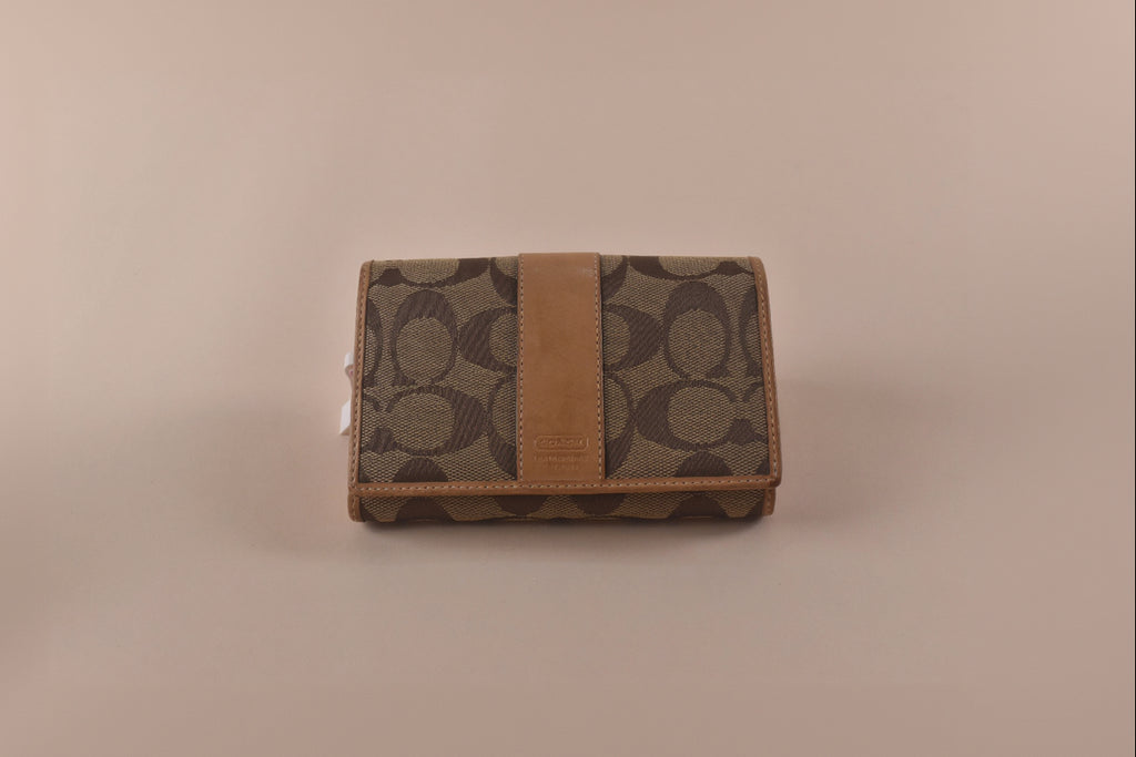 Coach Signature Snap Wallet