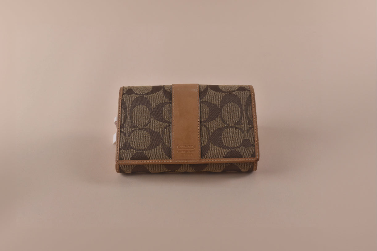 Coach Signature Snap Wallet