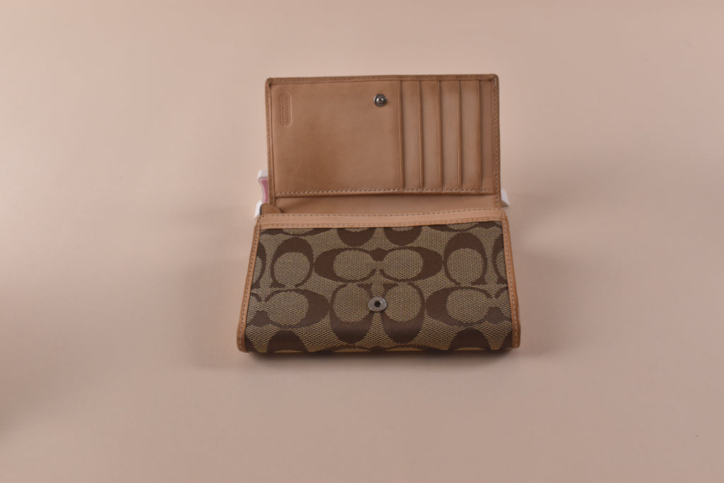 Coach Signature Snap Wallet