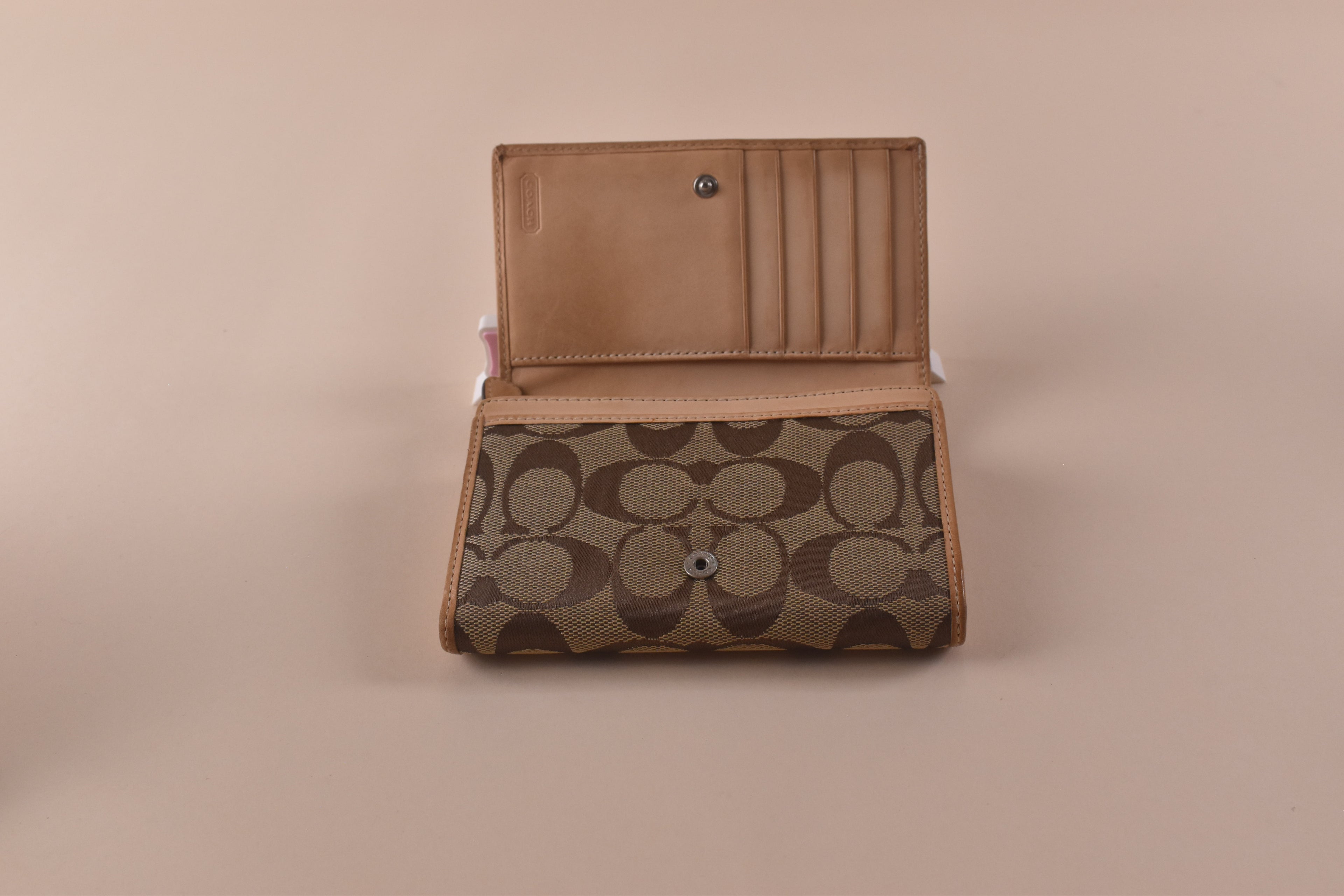 Coach Signature Snap Wallet