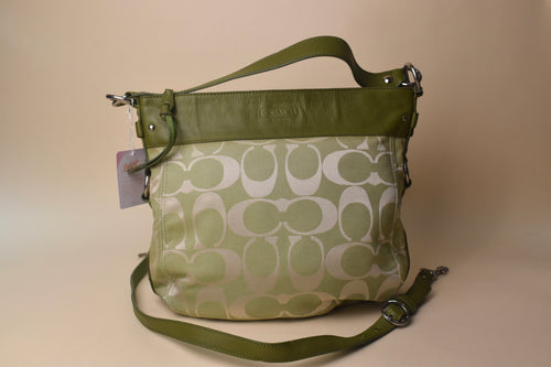 Coach Large Zoe Signature Hobo Bag – Pistachio Green