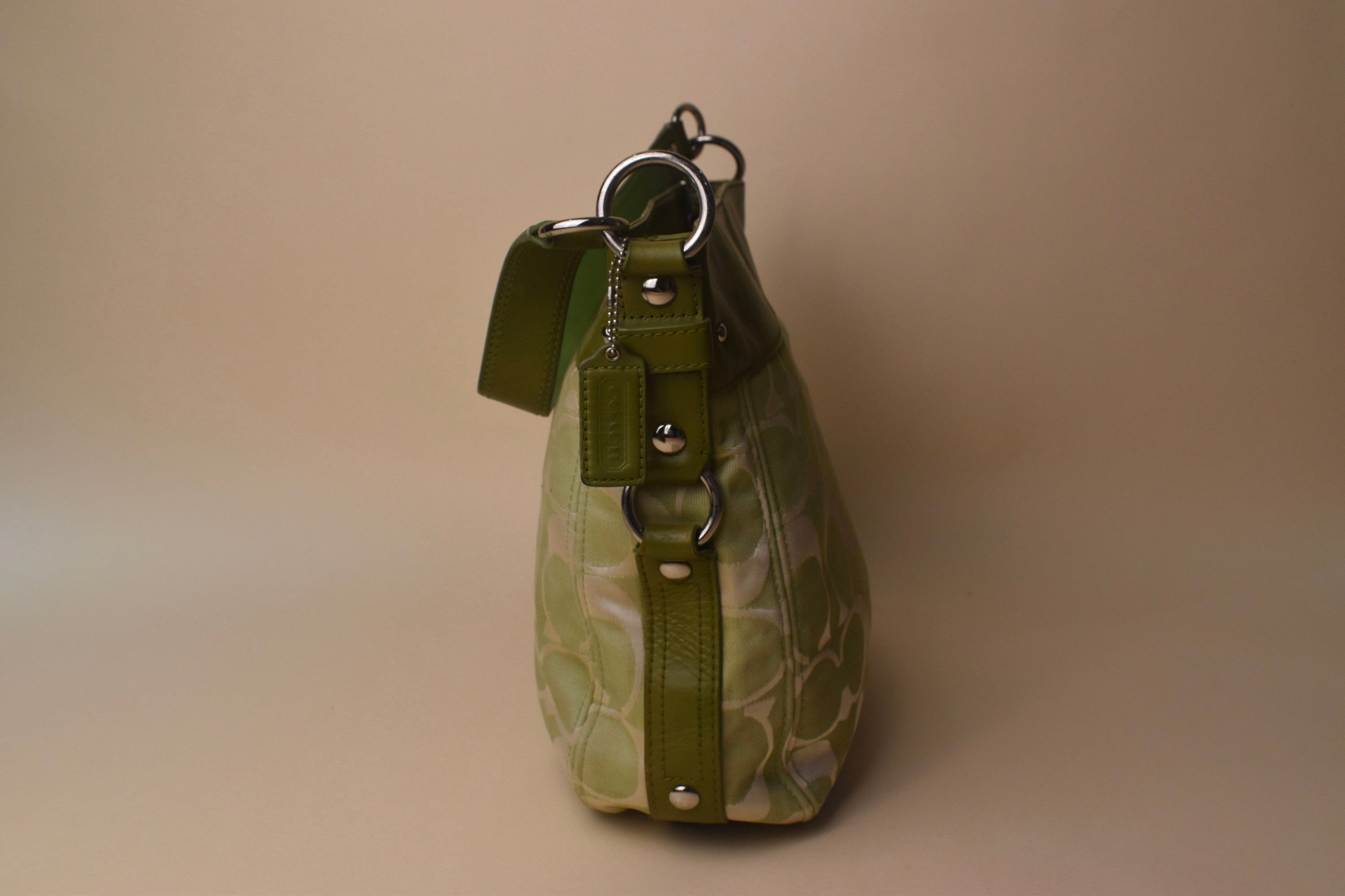 Coach Large Zoe Signature Hobo Bag – Pistachio Green