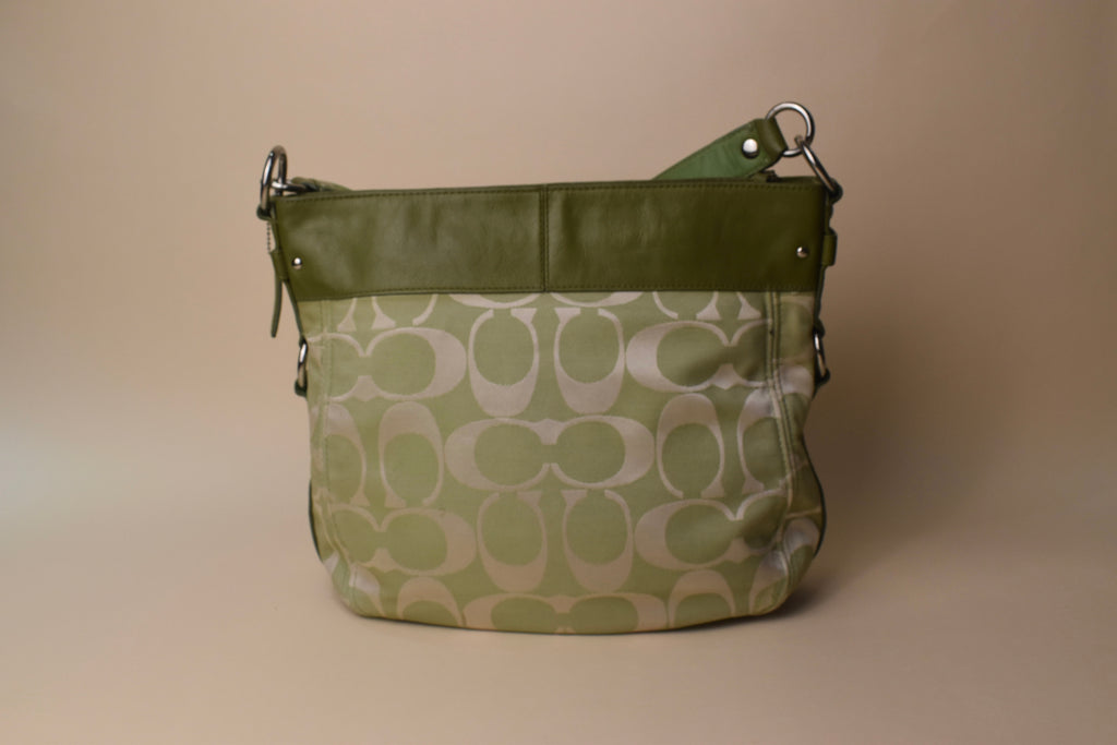 Coach Large Zoe Signature Hobo Bag – Pistachio Green