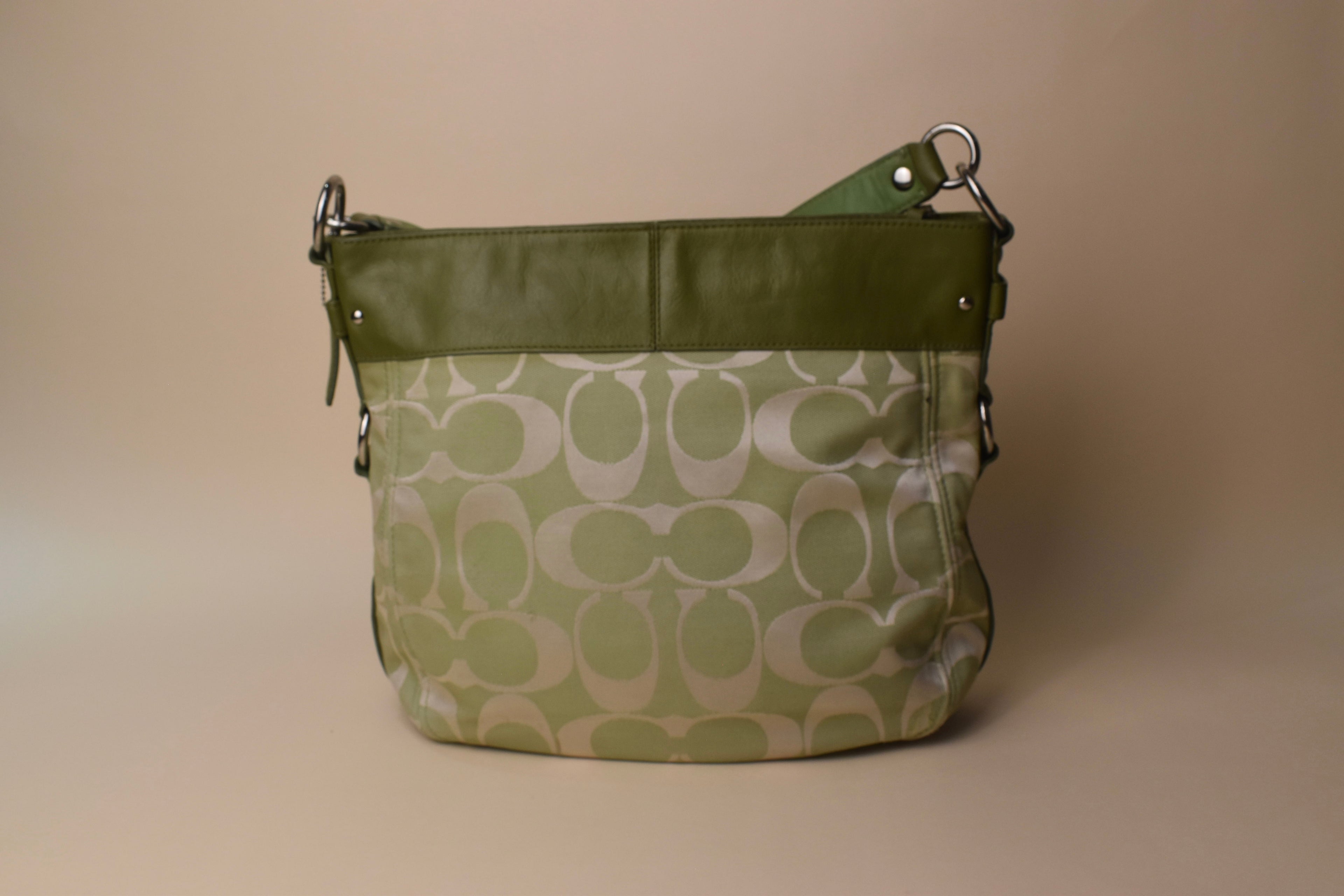 Coach Large Zoe Signature Hobo Bag – Pistachio Green
