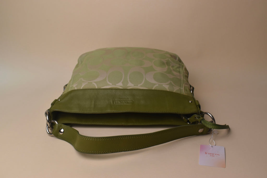 Coach Large Zoe Signature Hobo Bag – Pistachio Green